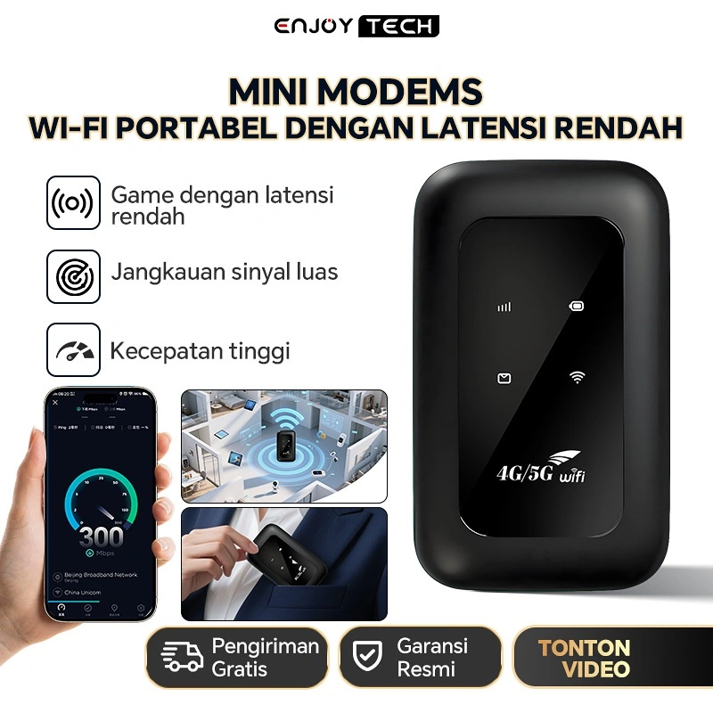 Mini Modems - WiFi Portabel Dengan Latensi Rendah 4G/5G LTE Mobile Mifi All Operator Unlock SIM card 300Mbps portable Mifi