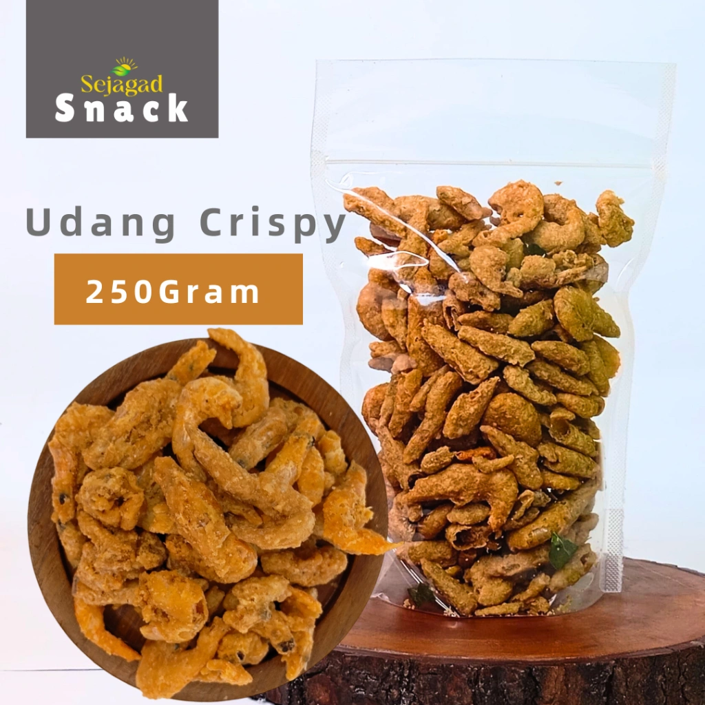 Sejagad Keripik Udang Crispy Asin Gurih Cemilan Udang Crispy 250gr