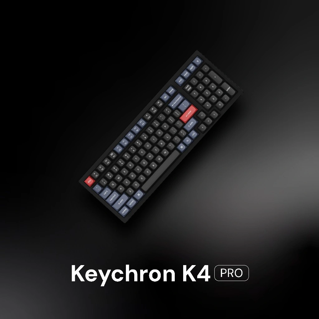 Keychron K4 Pro QMK Fully Assembled Hot-Swappable RGB Backlight Keyboard Wireless Custom Mechanical Keyboard CUSTOME BUILD BAREBONE