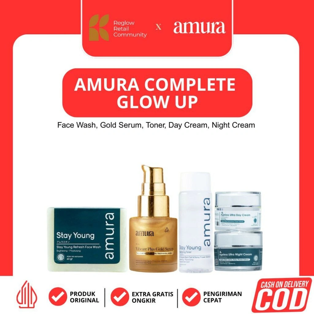 AMURA COMPLETE GLOW UP - mencerahkan kulit, mengurangi flek hitam, dan meningkatkan produksi kolagen