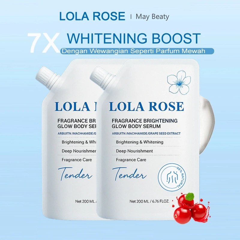 LOLA ROSE Whitening Expert Body Serum Hydrating 7X Serum Badan Pemutih Pencerah Kulit Moisturizing Serum Pencerah Badan BPOM