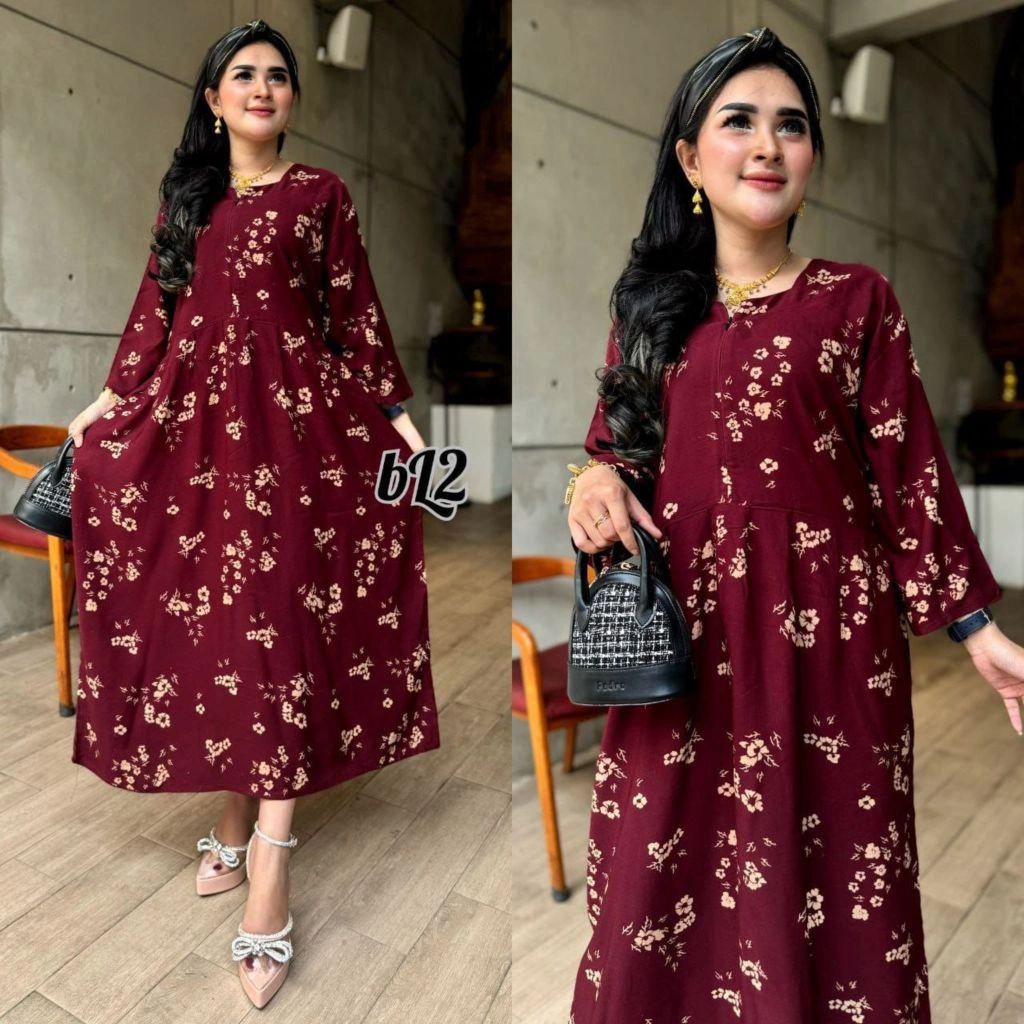 Daster Ibu Hamil  JUMBO Lengan Pendek kancing Depan Busui Bahan Rayon Adem Nyaman DipakaiDRESS JUMBO TERBARU 2025//DRESS HAMIL BUSUI MOTIF TERBARU//DASTER VIRAL MASAKINI Motif Sogan Terbaru All Size / Dress Rayon Ibu Muda Style Simpel Lengan Pendek Modern