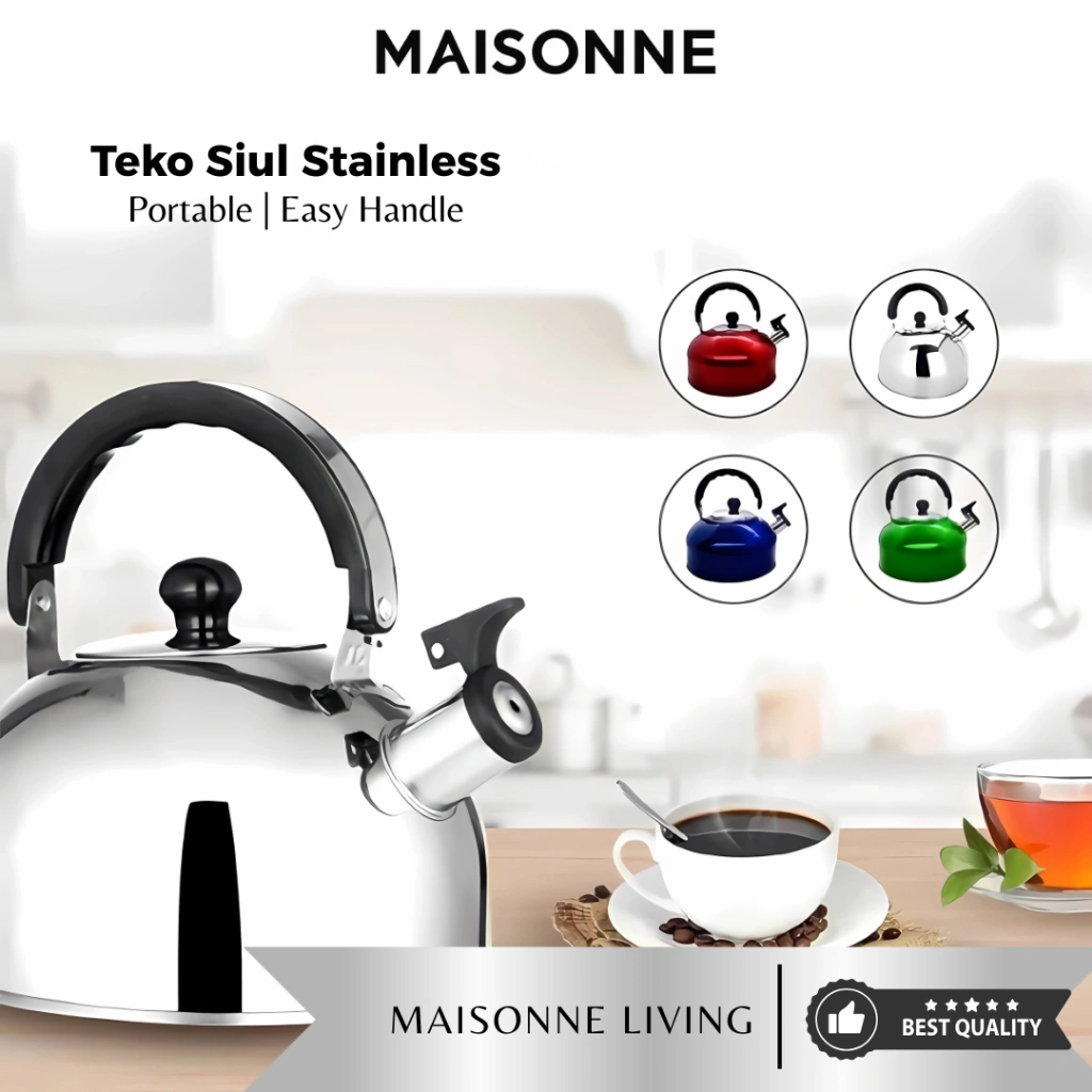 MAISONNE Teko Air Uap Siul 3L 4L 5L / Ceret Air / Whistling Kettle / Tempat Air Panas