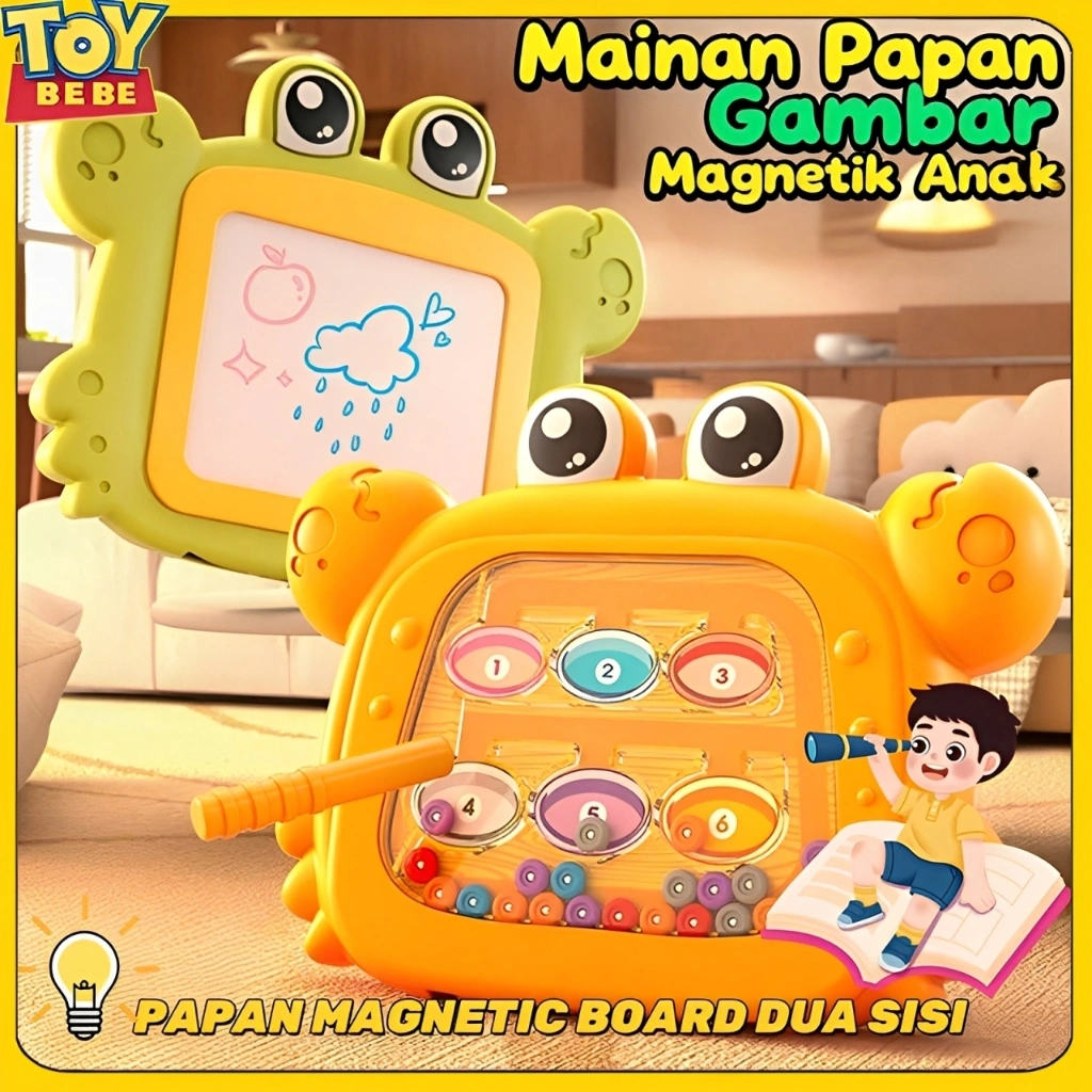 TOYBEBE Mainan Edukasi Anak | Magnetic Maze Board | Anak Toys | Mainan Anak Perempuan | Mainan Edukasi Anak 2 Tahun Melatih Motorik | Magnet Drawing Board | Mainan Kreatif | Mainan Papan Gambar Magnetik Anak
