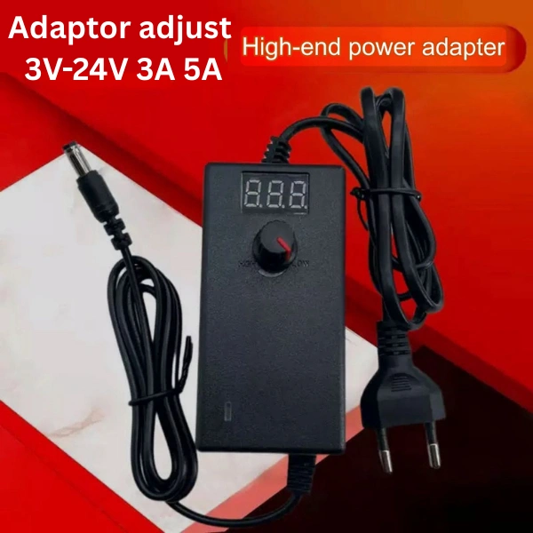 Adjustable Adaptor 3V 24V 3-24V DC 3A dan 5A  Switching Power Supply SMPS PSU