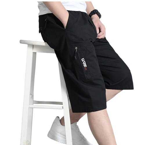 Double-G Owen Celana Cargo Pendek Pria/Cowok Kasual Bahan Katun Slim Fit Kualitas Distro
