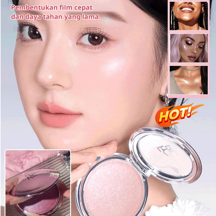 ✨COD+Pengiriman 24 jam✨Krim Kontur Dan Pencerah Stabilo Warna Tahan Lama Sorotan Kilau Alami Brightening highlighter Highlighter Wajah Glow Alami / Kontur Wajah