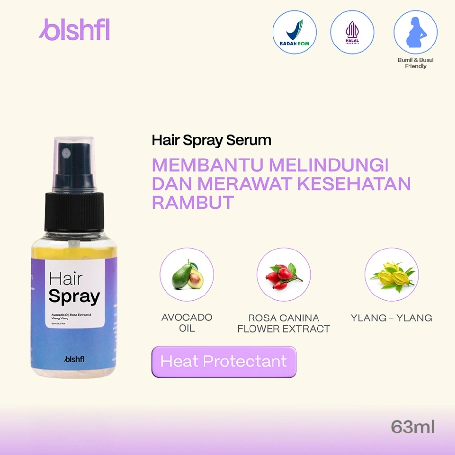 BLSHFL Hair Spray Serum Heat Protectant Blishful
