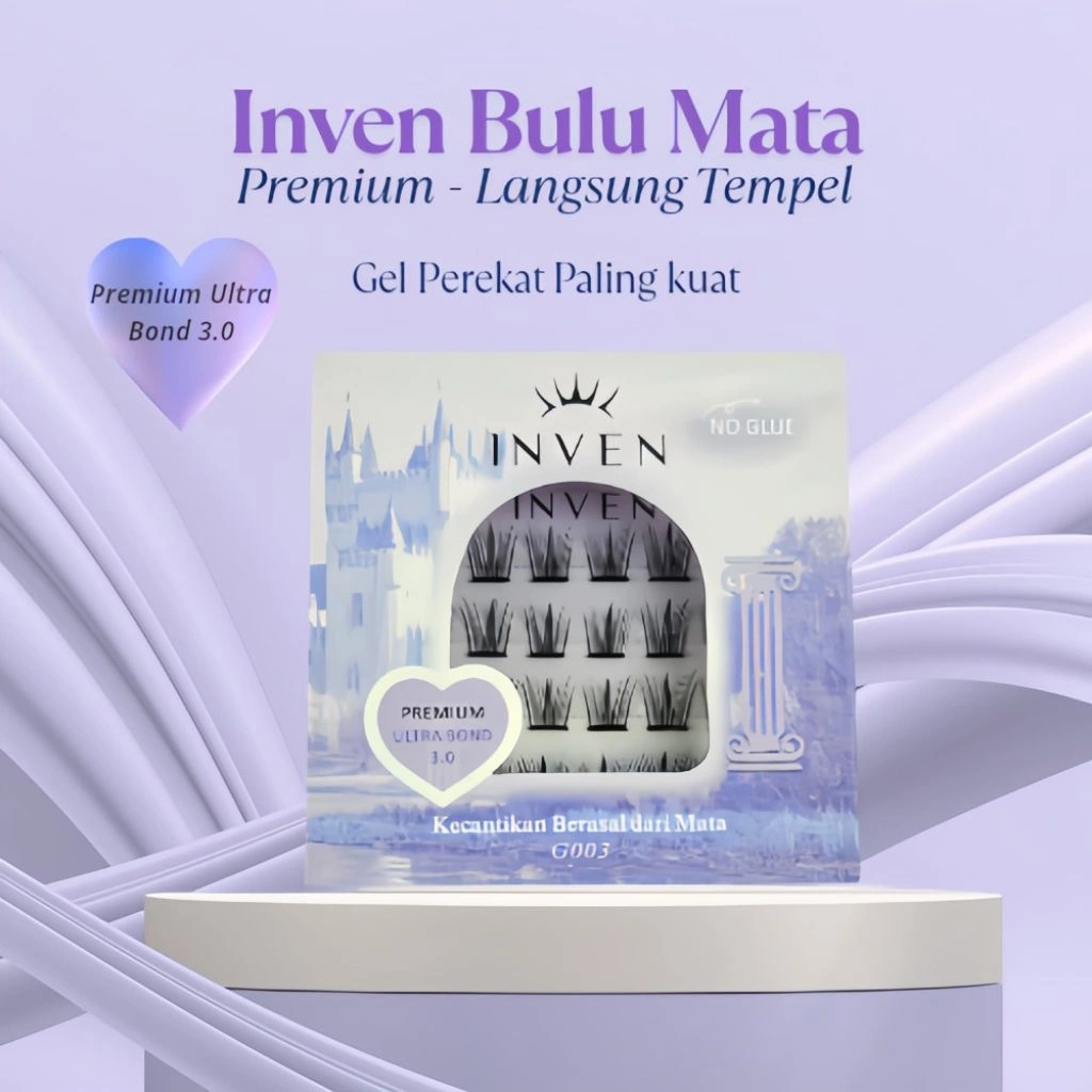 《LANGSUNG TEMPEL》Premium G003 TEBAL PANJANG Bulu Mata Palsu Tanpa Lem Korean Look FREE PINSET / Tweezer hasil natural  Eyelash Box  Bulumata Extension