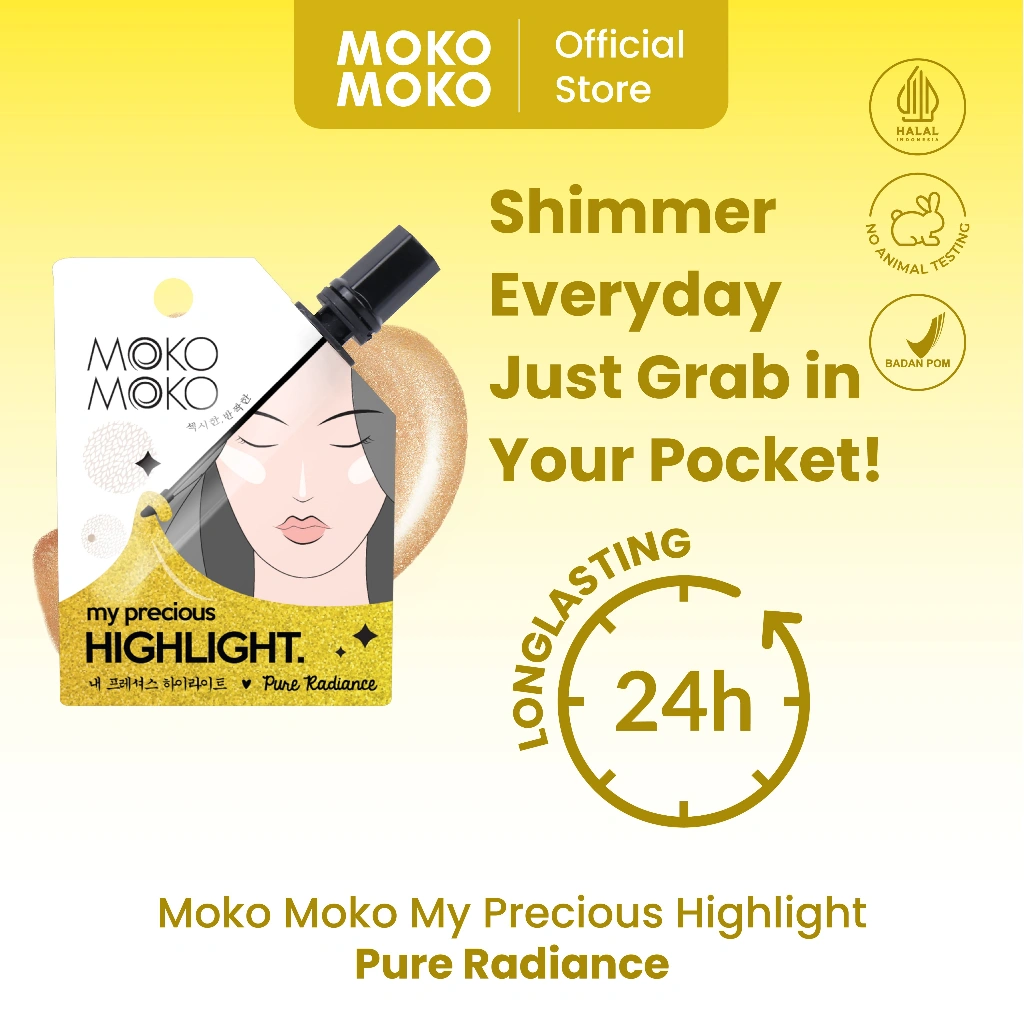 Moko Moko My Precious Highlight Pure Radiance - Liquid Highlighter Non Greasy with Longlasting Shimmer