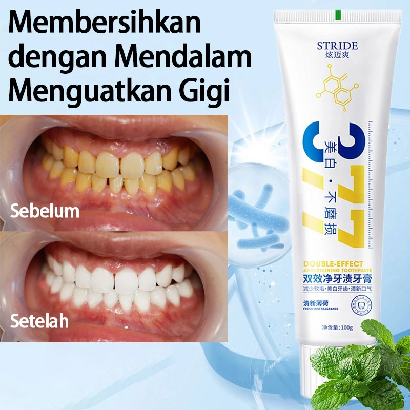 Pasta Gigi Pemutih 100g Pasta Gigi untuk Napas Segar Membersihkan Plak Gigi Mengurangi Bakteri