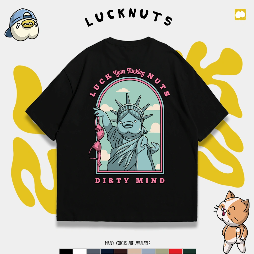 Lucknuts Kaos Distro Liberty Duck Pria Wanita Cotton Combed 24s