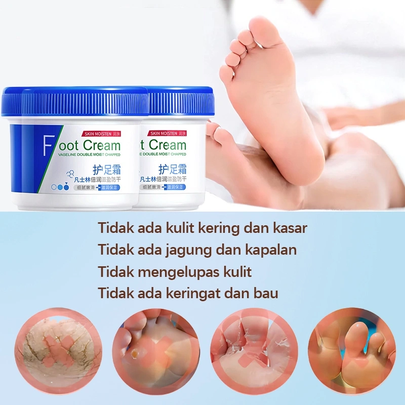 Krim Kaki Pemulihan Pecah Tumit & Kulit Kering | Bahan Alami, Melembabkan Dalam, Pemulihan Cepat | Foot Cream Obat Kaki Kering, 50ml