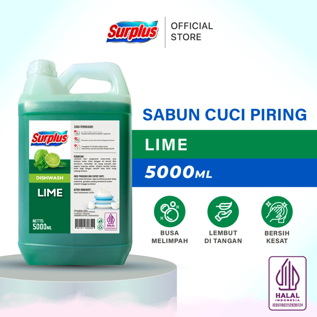 Surplus Sabun Cuci Piring Sabun Cuci Dishwashing Liquid Kental Konsentrat 5L