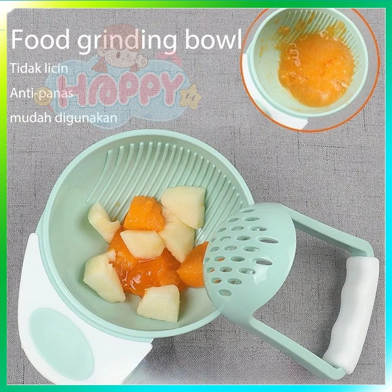 Baby Safe Food Masher Grinding Bowl/Set Grinding Bowl Bayi 2 in 1 / Alat Penghancur Makanan Bayi