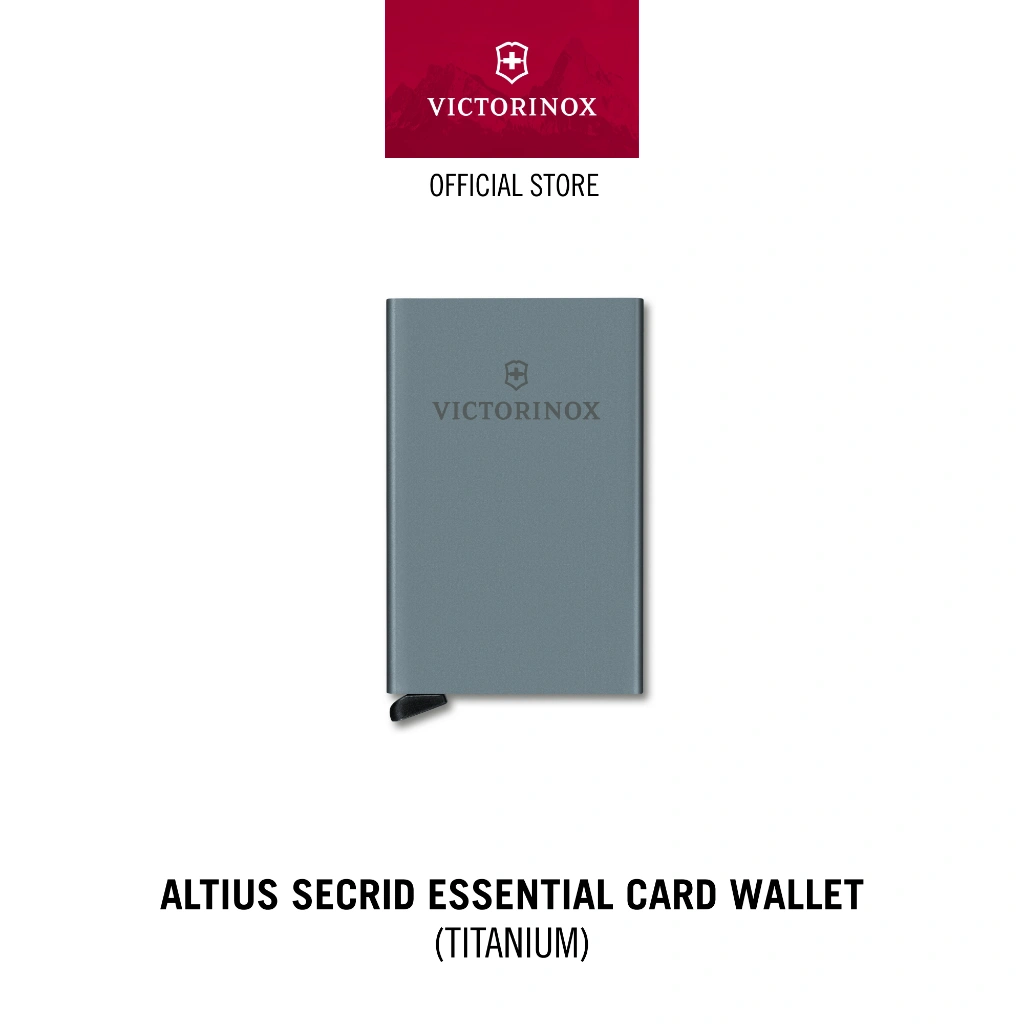 Victorinox Altius Secrid, Dompet Kartu Esensial, Titanium
