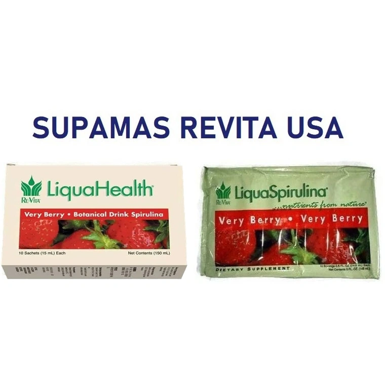 Liqua Health / Spirulina LH LS Very Berry Re-Vita Kemasan asli USA LiquaHealth LiquaSpirulina
