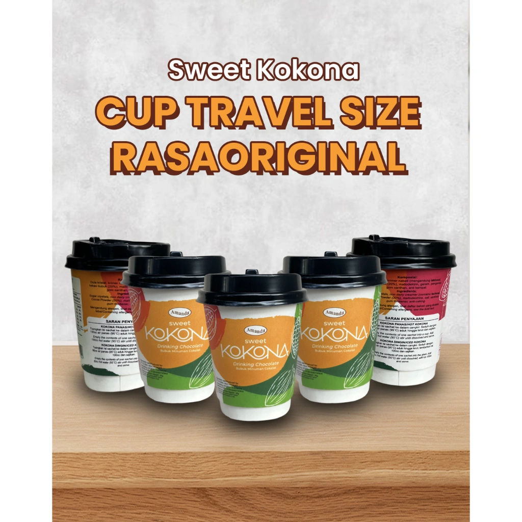 Sweet Kokona Original Cup - Bubuk Minuman Cokelat
