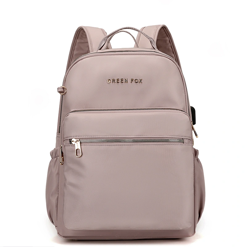 BOBO FASHION  - 9960 GREEN FOX tas ransel + USB backpack sekolah kuliah cewek bahan anti air slot