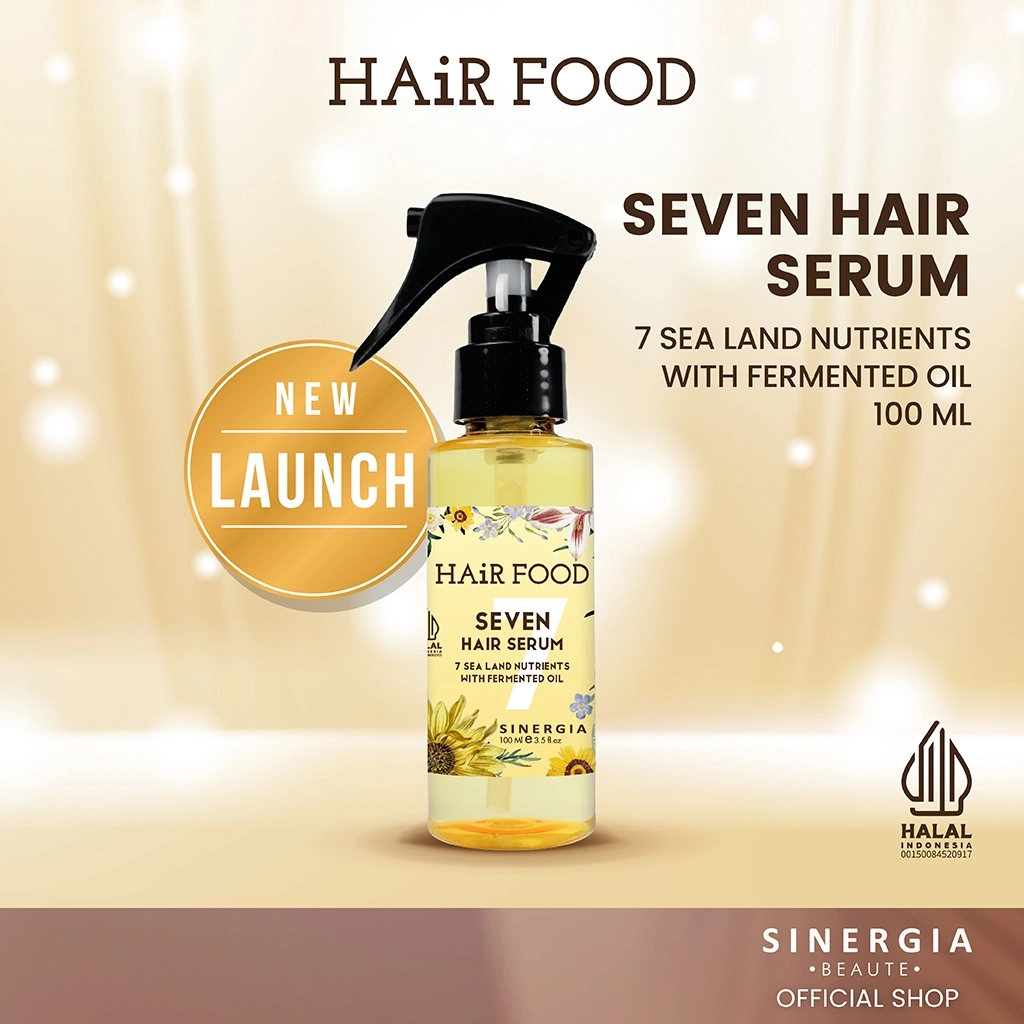 HAIR FOOD Seven Hair Serum |Pelindung Rambut dari UV & Panas Styling Melembabkan & Menguatkan Rambut