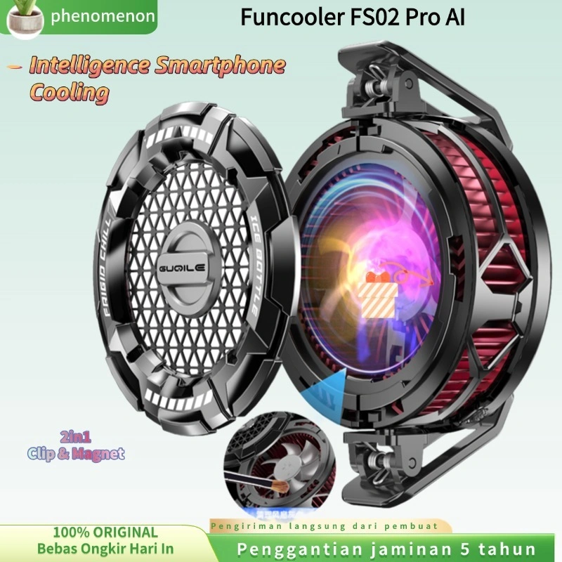 (COD/Gratis Ongkir) Funcooler FS02 Pro Fan Cooler Radiator Pendingin HP Cooling Fan Gaming