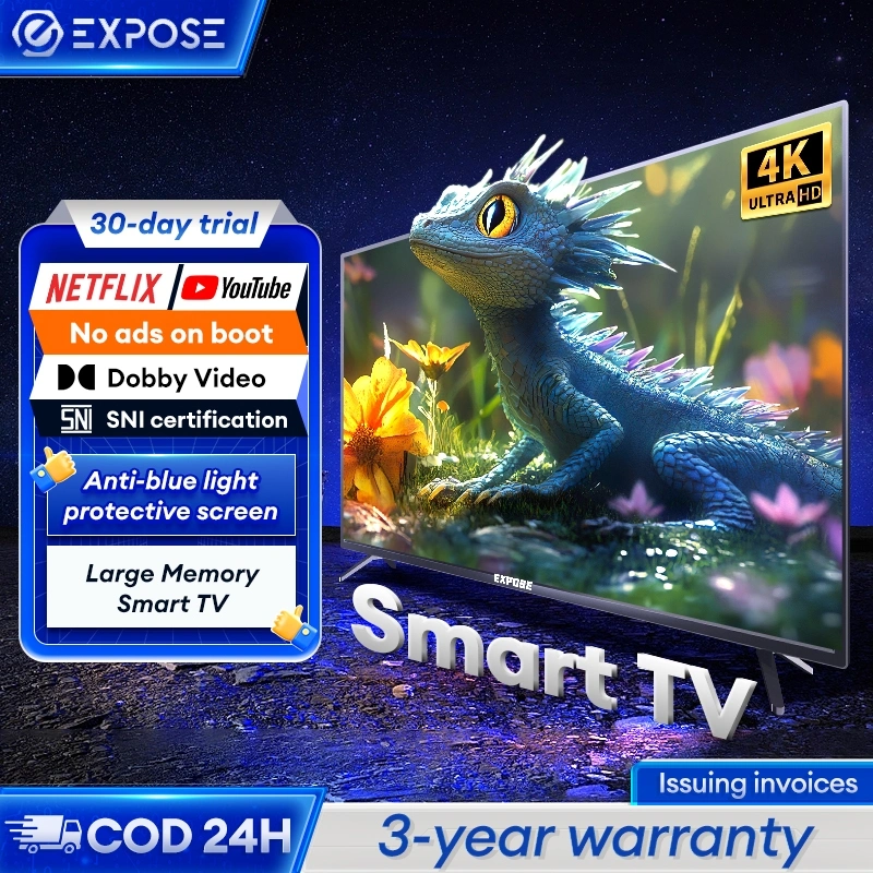 TV Android 32 inch TV Smart 32 inch TV Digital 43 inch 4K HDMI/WIFI/Netflix/YouTube Garansi 3 tahun