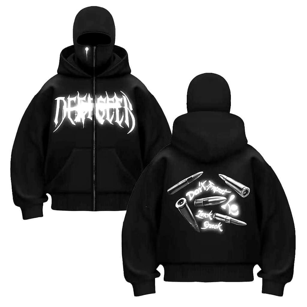 Deepseek Jaket Sweater Hoodie Zipper Balaclava M-XL Original - Bisa Bayar Ditempat