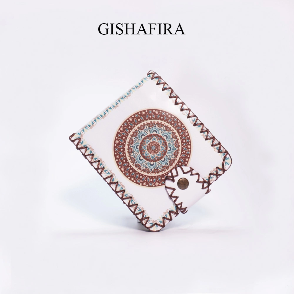 GISHAFIRA dompet kerajinan tangan dompet lipat karakter unik wanita white klasik kekinian # Variasi 5