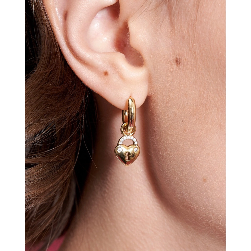 YVIS Secret Keeper Hoop Anting Hipoalergenik Tahan Karat 18K Gold Plated