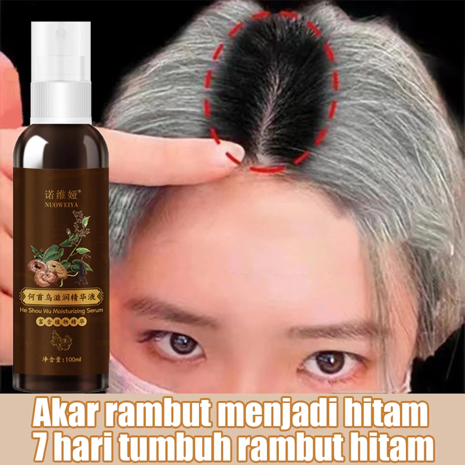 Penghitam Rambut Permanen Serum 100ml Serum Penumbuh Rambut Botak Penghilang Uban Serum Rambut Rontok Hair Serum