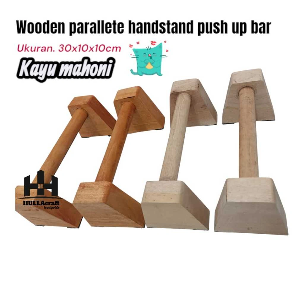 Wooden paralettes hand stand /push up /Alat olahraga calisthenics (1 pasang)