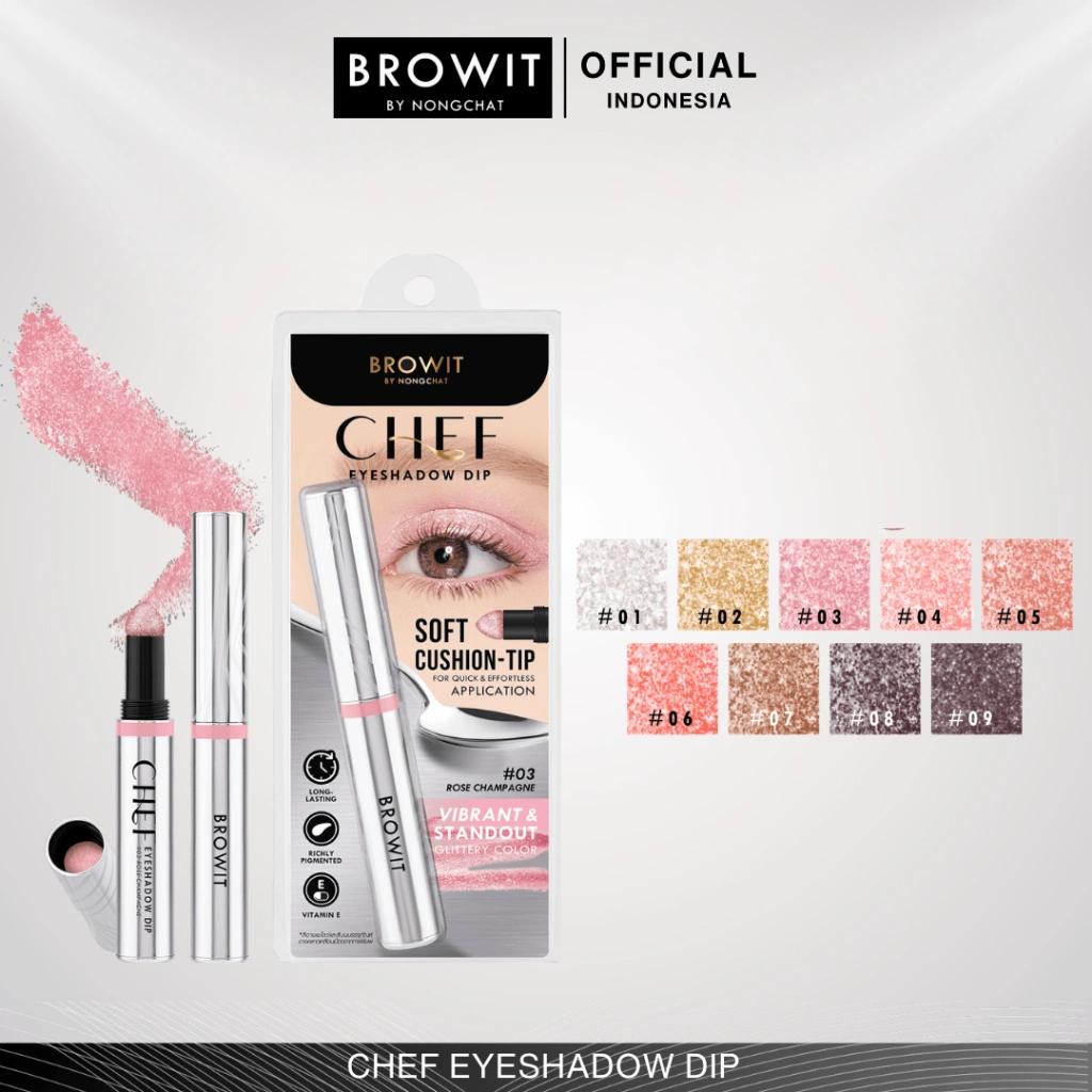 BROWIT BY NONGCHAT Chef Eyeshadow Dip / Eyeshadow Shimmer / Eyeshadow Glitter / Eyeshadow Waterproof