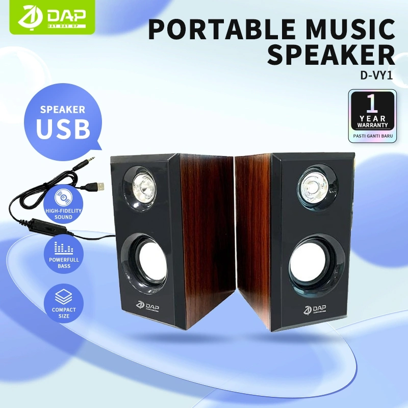 Speaker DAP D-VY1 Multimedia Wooden Speaker USB - Garansi 1 Tahun