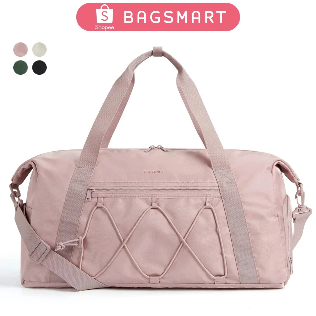 BAGSMART Travel Bag Duffle Bag 28L Waterproof Tas Selempang Gym Bag Carry Weekender Overnight Bag