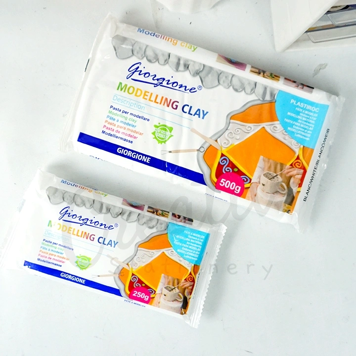Giorgione Modelling Clay Air Dry Clay White 250 Gr 500 Gr Clay Kering Diangin