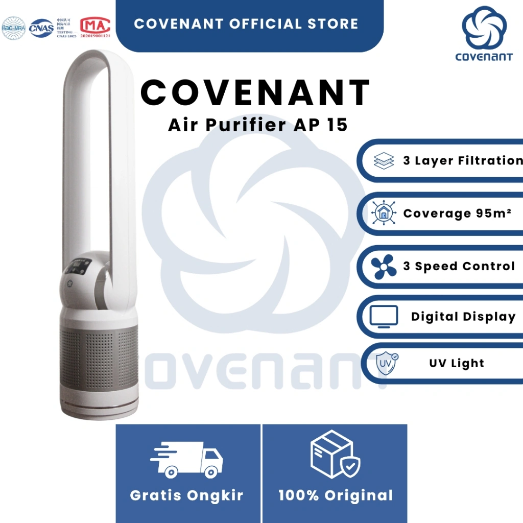 Covenant Smart Air Purifier AP-15 dengan Hepa Filter & Double UV Light