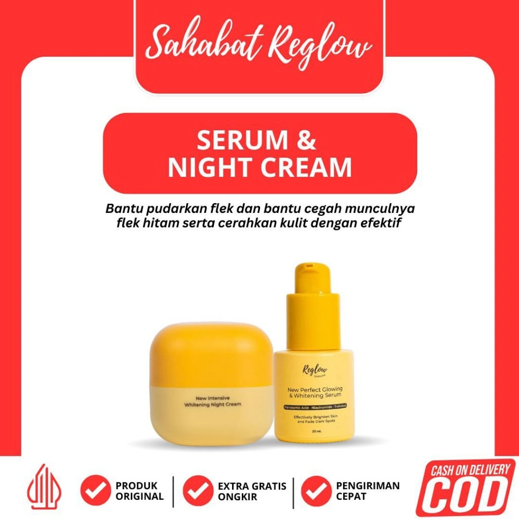Reglow Skincare Dr Shindy Paket Flek Hitam Serum Night Cream / Sekinker Menghilang Kn Flek Dan Cepet Mencerah Kn Wajah