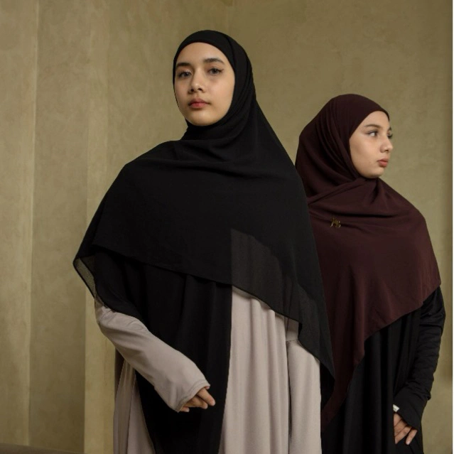 Abelly - Jilbab Kerudung Khimar French Khimar Niqob Cadar 2 In 1