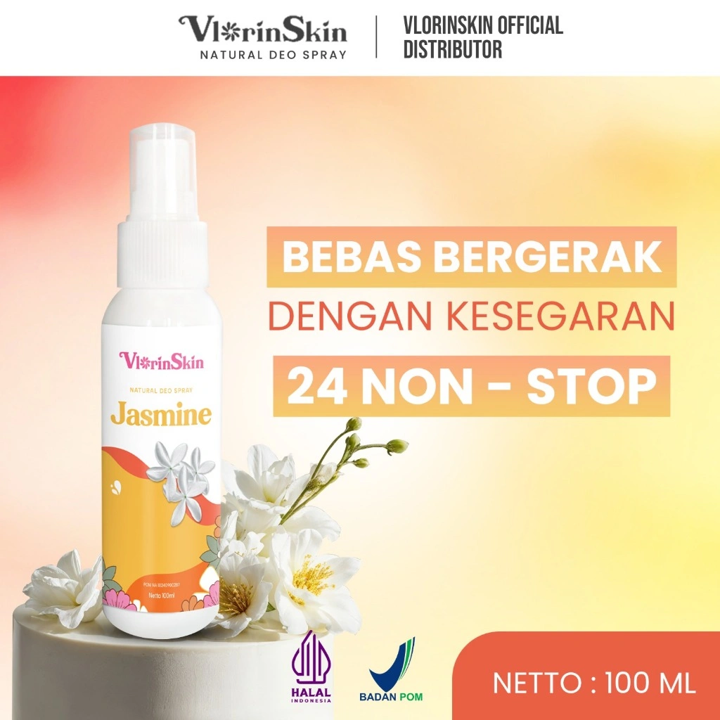 Vlorinskin Deospray 100ml Deodorant Cair Anti Bau Badan & Keringat | BPOM Powdery Parfum Tahan Lama