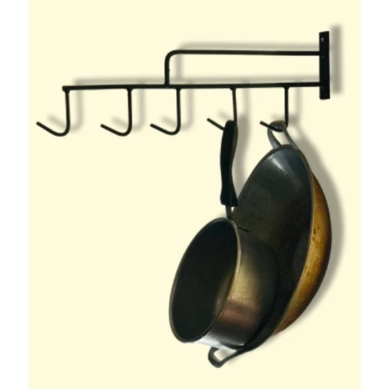Rak Gantungan Wajan Panci Kuali Tempel Tembok Bahan Besi Super Kuat Dan Awet