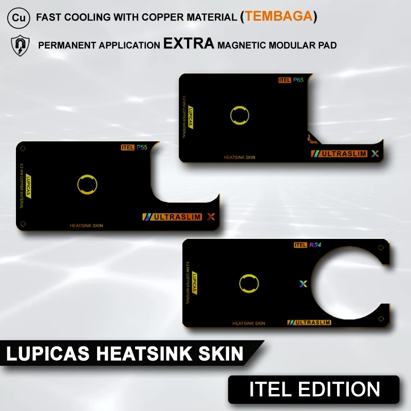LUPICAS COOLING PAD HEATSINK SKIN TEMBAGA 0.2 MM PENDINGIN SMARTPHONE ULTRASLIM ITEL EDITION