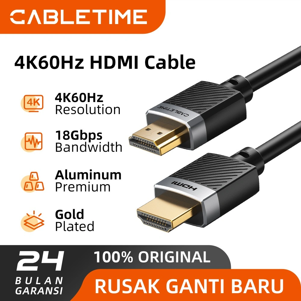CABLETIME Kabel HDMI Male to Male 2.0 Ultra HD 4K 15M 20M Exclusive Series