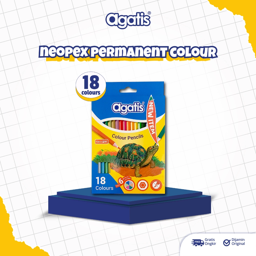 Agatis - Pensil Warna Neopex Eco Hexagonal - 18 Warna
