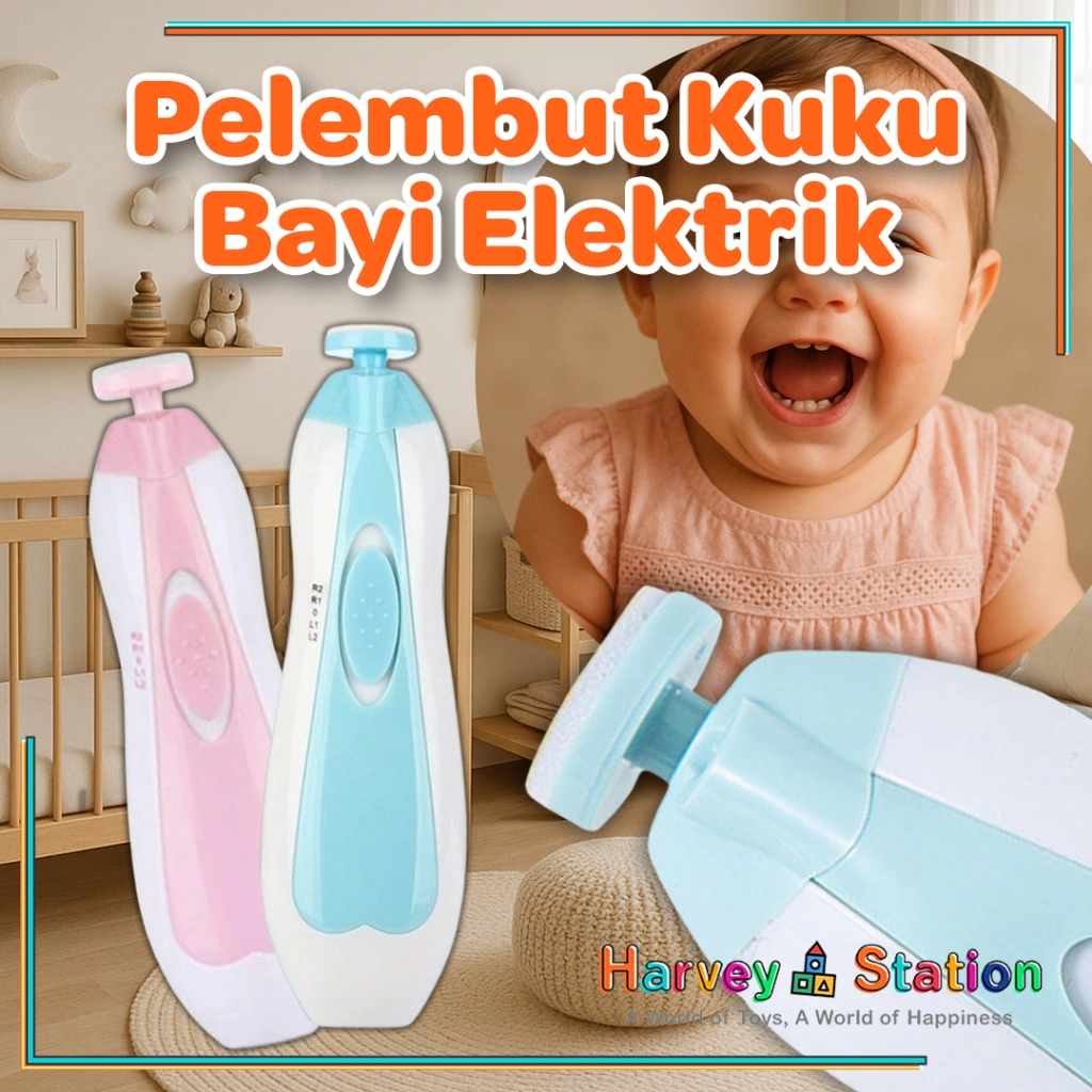 GUNTING KUKU BAYI ELEKTRIK SET Baby Care Electric Nail Trimmer Peralatan Pemotong Kuku Bayi New Born Clippers Set Tool Perlengkapan Bayi