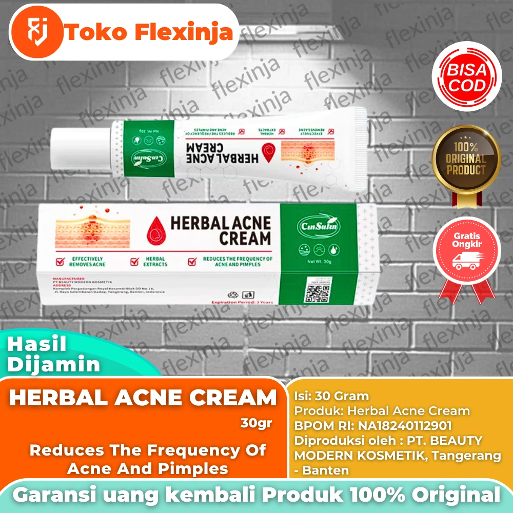 𝗕𝗣𝗢𝗠 CINSULIN HERBAL ACNE CREAM Challenge 7 Hari Jerawat Hilang, Penghilang Jerawat Beruntusan Alami Efektif