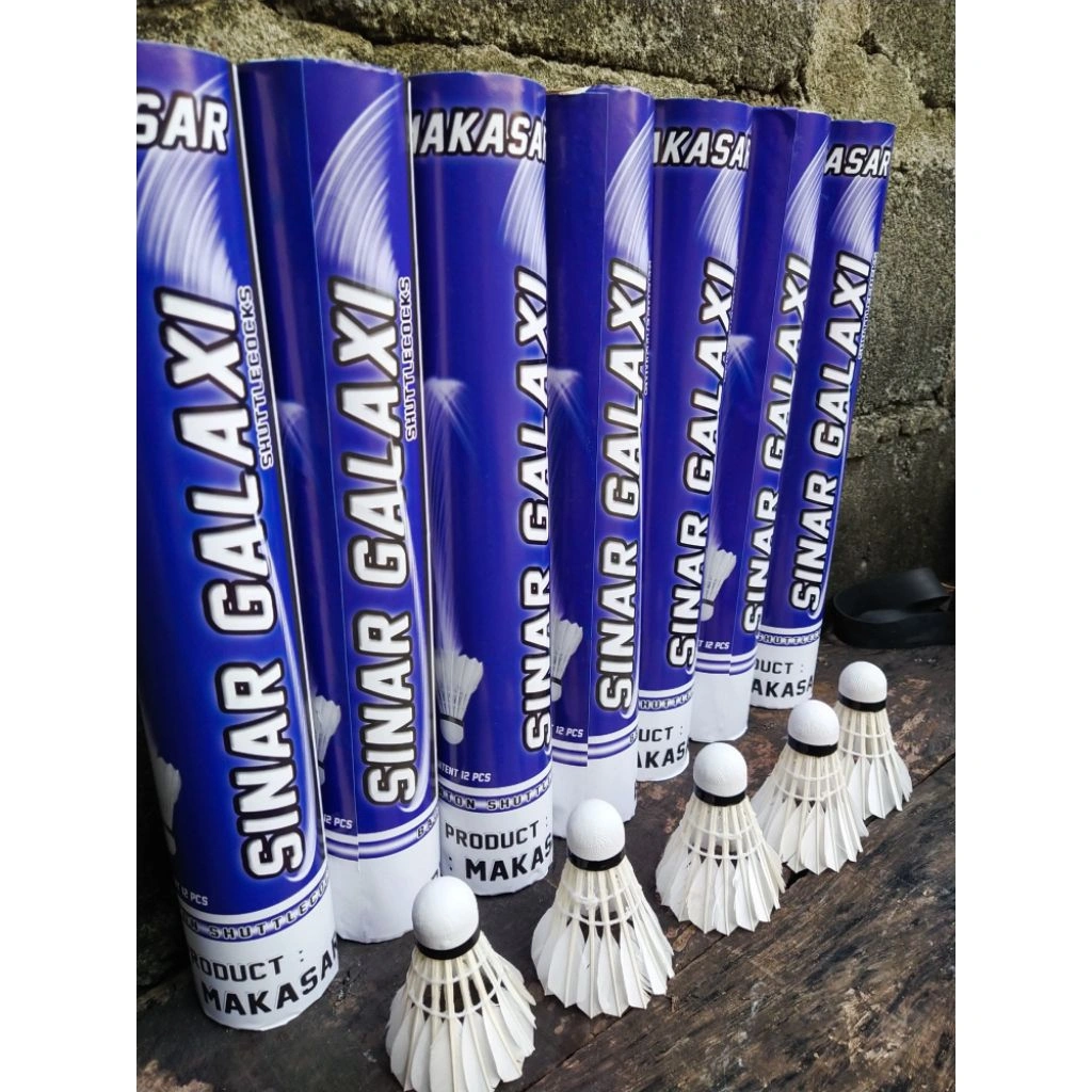 shuttlecock badminton /kok bulu tangkis/ murah terbaik Sinar galaxi badminton/bulu pilihan