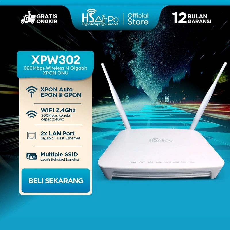 Router [POSTEL] XPON XPW 302 Internet Fiber – Modem ONT WiFi Cepat dan Stabil