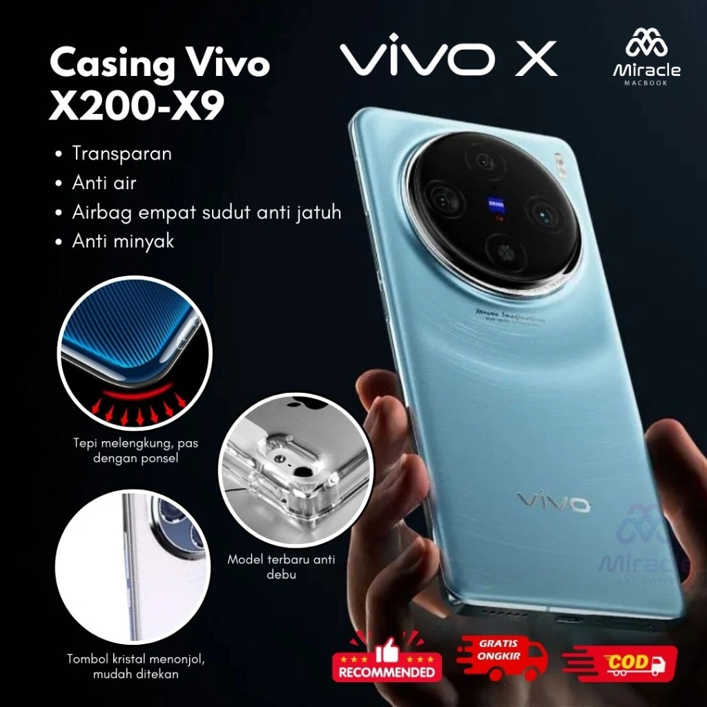 ANTI KUNING !! Casing Transparan Soft Clear Case Premium VIVO X200 X200PRO X100 X100PRO ULTRA X90 X80 X70 X60 X50 X30 X23 X21 X20 X9 S PLUS Bening Transparan Jelly Silicon Airbag
