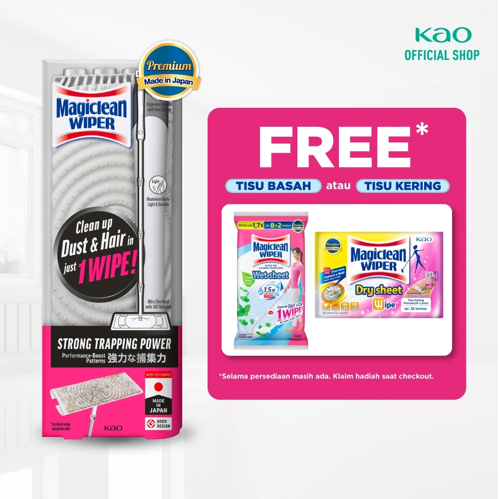 Magiclean Wiper Mop sheet Tongkat Pel Pembersih Lantai 1pcs Bersihkan Lantai, Dinding, langit - langit 1pcs