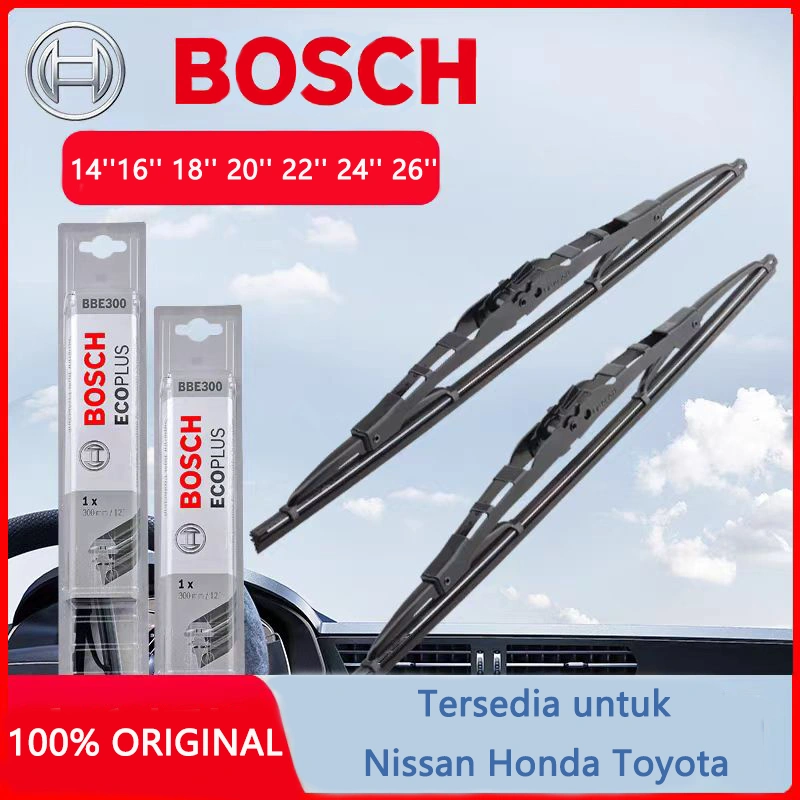 Wiper Blade Bosch Advantage  Kipas Kaca Depan Mobil / Frame Hook 14" 16"  18"  20"  22" 24" 26"